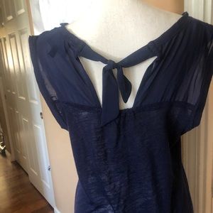 Cynthia Rowley navy blue blouse